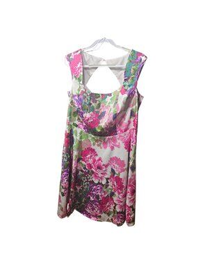 Db Establish 1962 Floral Sleeveless Dress With Back Cutout Size 20 Womens Polyes